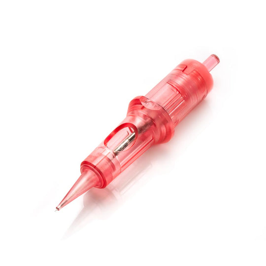 Close-up of a KWADRON PMU Optima cartridge showcasing the needle, designed for precision in permanent makeup.