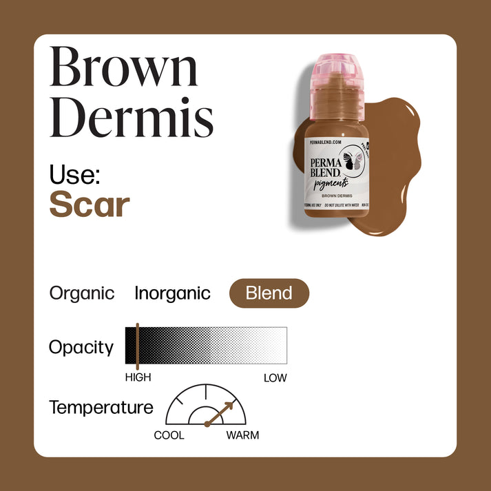 a bottle of brown dermis is shown
