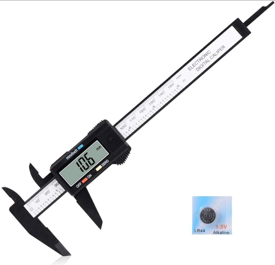 Digital Brow Measuring Tool with clear numerical display, emphasizing the dual measurement system for versatile usage.