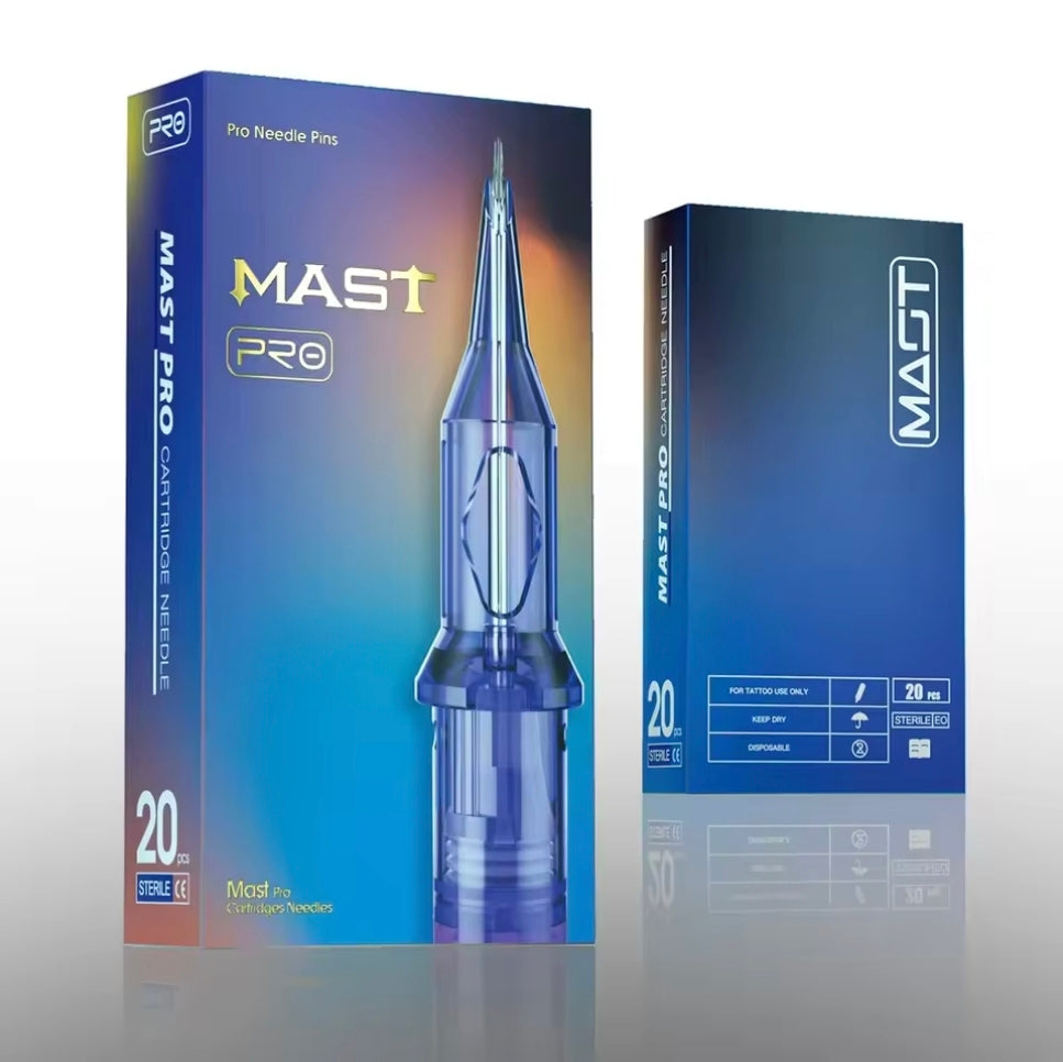 Mast Pro Professional Cartridges Tattoo Needles 3 Round Liner 0.25MM featuring Mast Pro Smp Professional Cartridges for precise tattoo work.