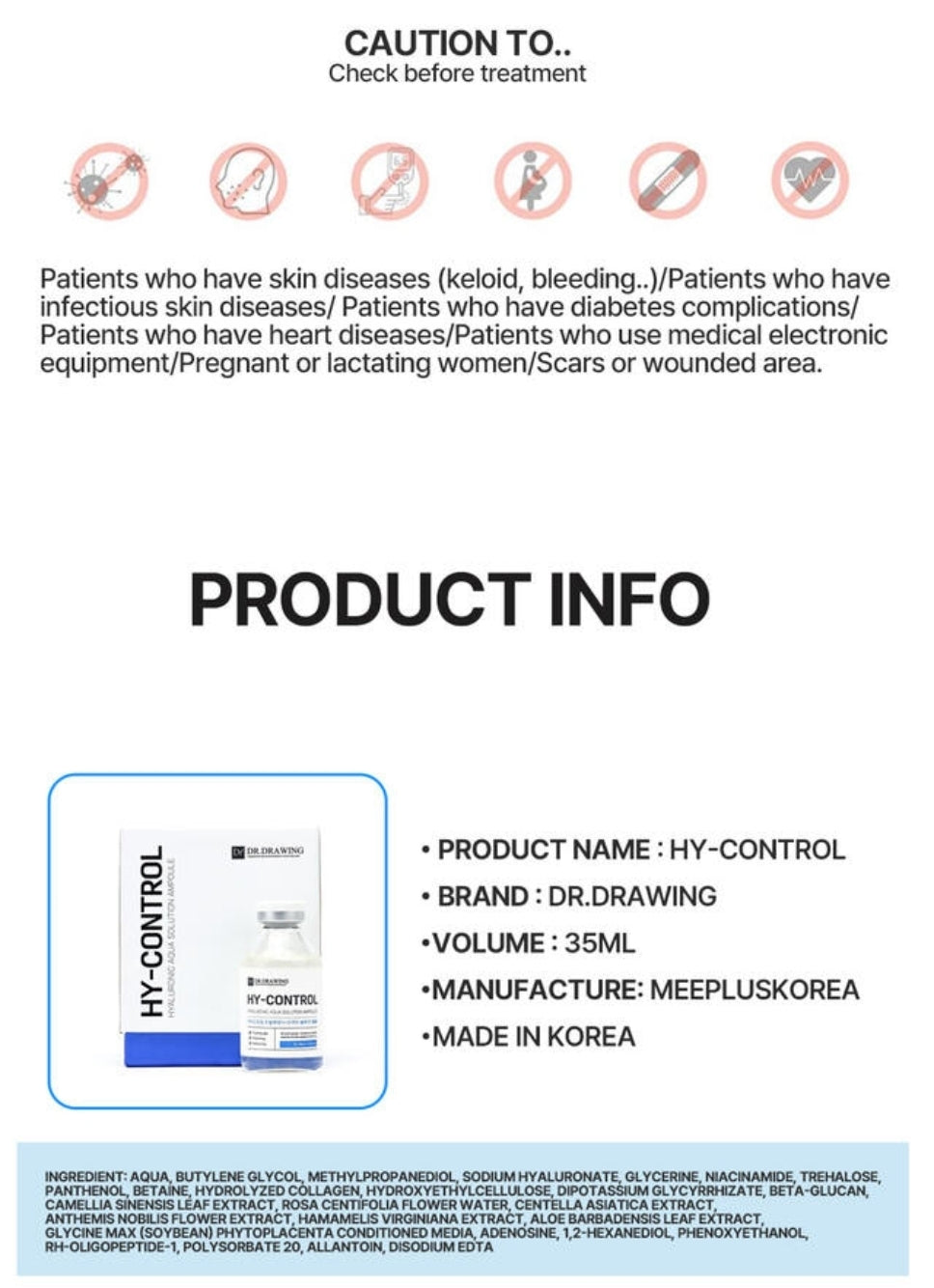 Dr. Drawing HY-Control Hyaluronic Aqua Solution Ampoule 35ml in a lifestyle setting, appealing to skincare enthusiasts.