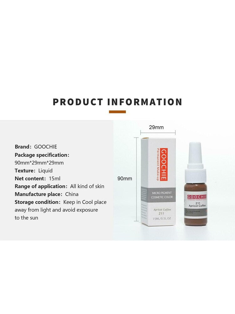 Goochie Permanent Micro-Pigment Eyebrow Enhancer, 15 ml (Black 220) packaging with product details, showcasing its quality and features from SD Cosmetics Care.