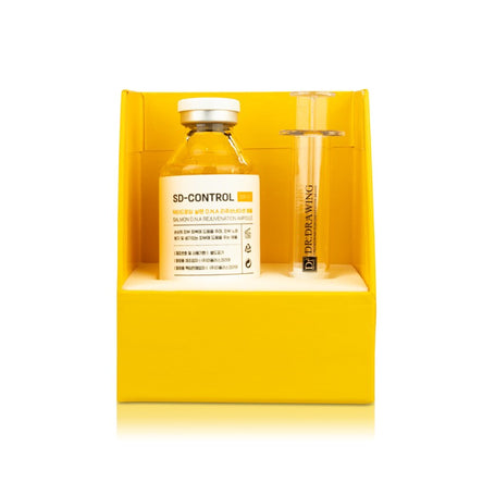 Packaging of Dr. Drawing SD Control Salmon DNA Serum featuring salmon DNA for skin regeneration.