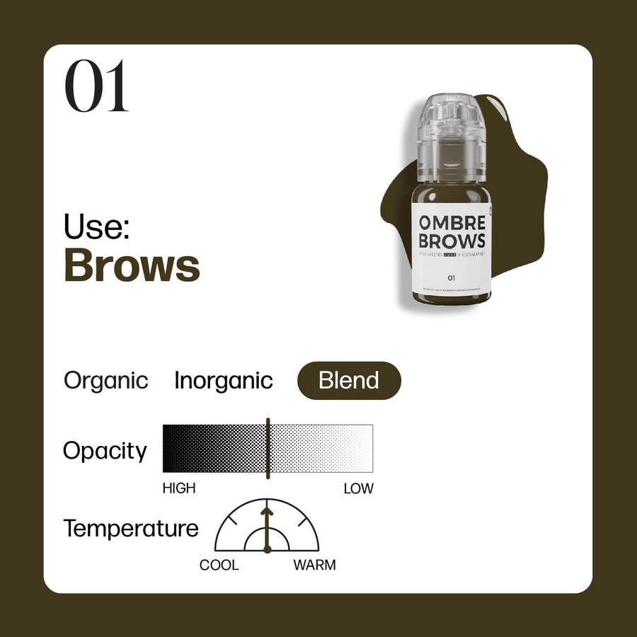 Application of Perma Blend Luxe PMU Ink - Paulina Osinkowska Ombre Brows Set pigments on skin for beautiful ombre brows.