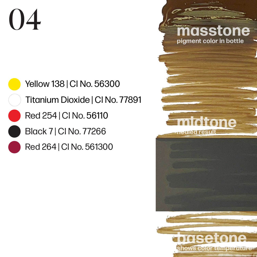 Swatch card included in the Perma Blend Luxe PMU Ink - Paulina Osinkowska Ombre Brows Set for shade selection.