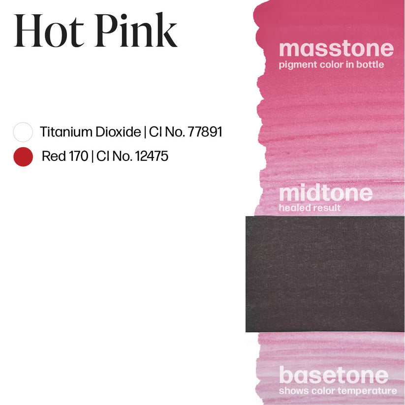 Permablend Luxe Hot Pink 15ml packaging showcasing top-grade quality for PMU lip applications.