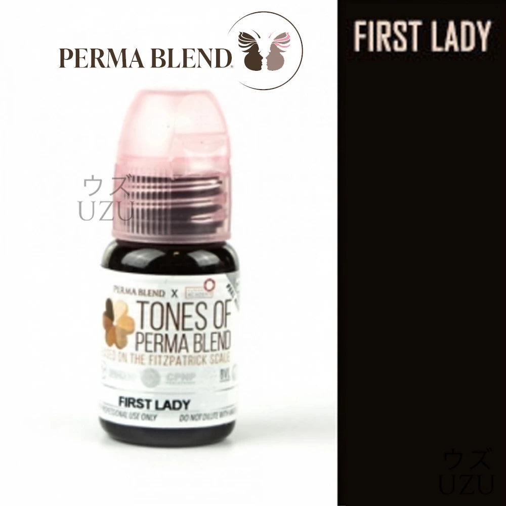 Permablend First Lady 15ml pigment bottle, ideal for achieving beautiful PMU eyebrows.