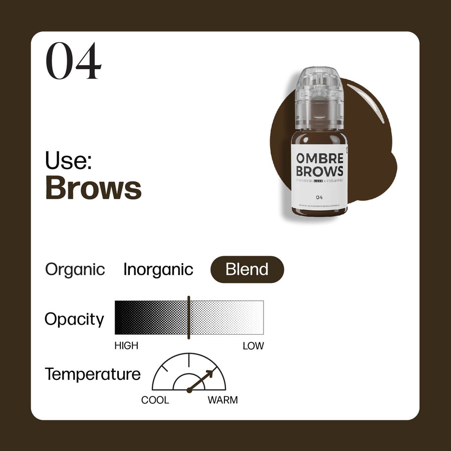Rich, natural-looking brows enhanced by Perma Blend Luxe PMU Ink - Paulina Osinkowska Ombre Brows Set pigments.