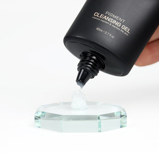 Dr. Drawing Pigment Cleansing Gel 80 ml packaging, perfect for post-microblading care