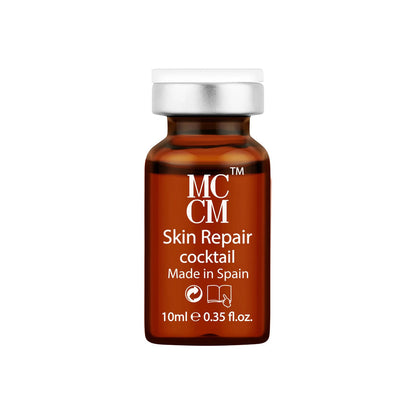 Isolated MCCM SKIN REPAIR COCKTAILS vial displaying the product information and branding, ideal for skin rejuvenation.