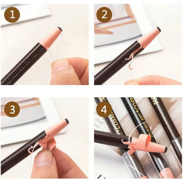 Waterproof Eyebrow Pencil ideal for all skin types, offering a comfortable and skin-friendly application.