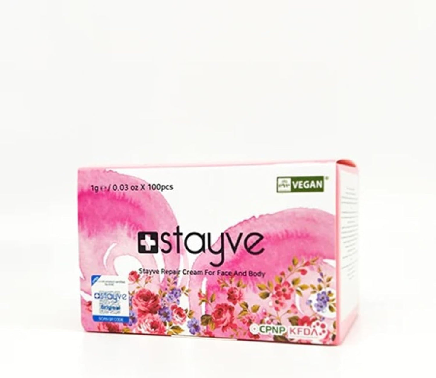 STAYVE Repair Cream 1gm x 100 Box for post procedure care including after mesotherapy, tattoo aftercare, lasers, microneedling, and chemical peels.