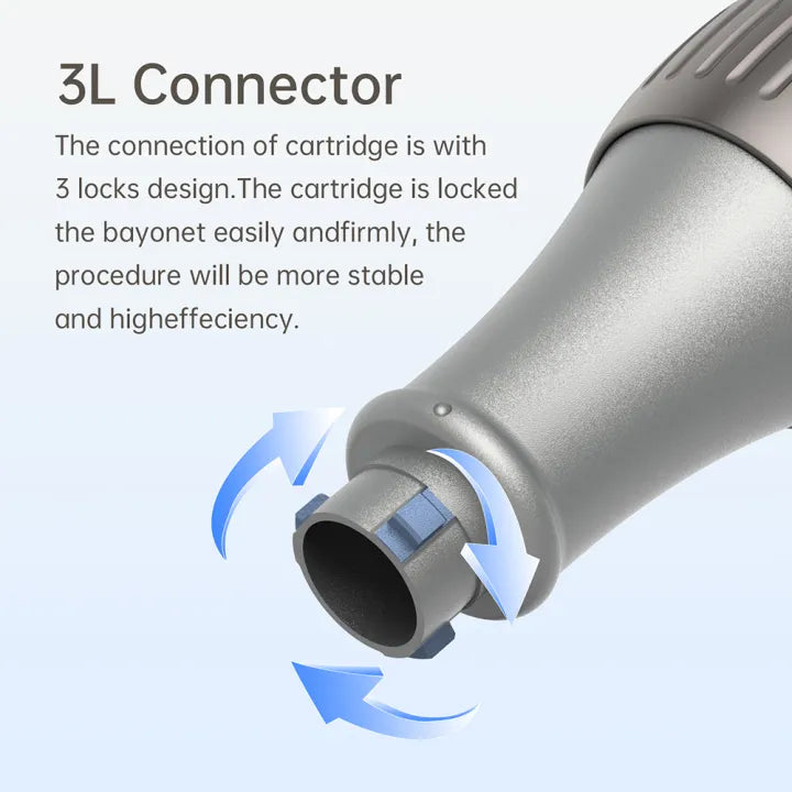 User happily using the Dr. Pen M8S Microneedling Pen at home, showcasing its ease of use for anti-aging skincare.