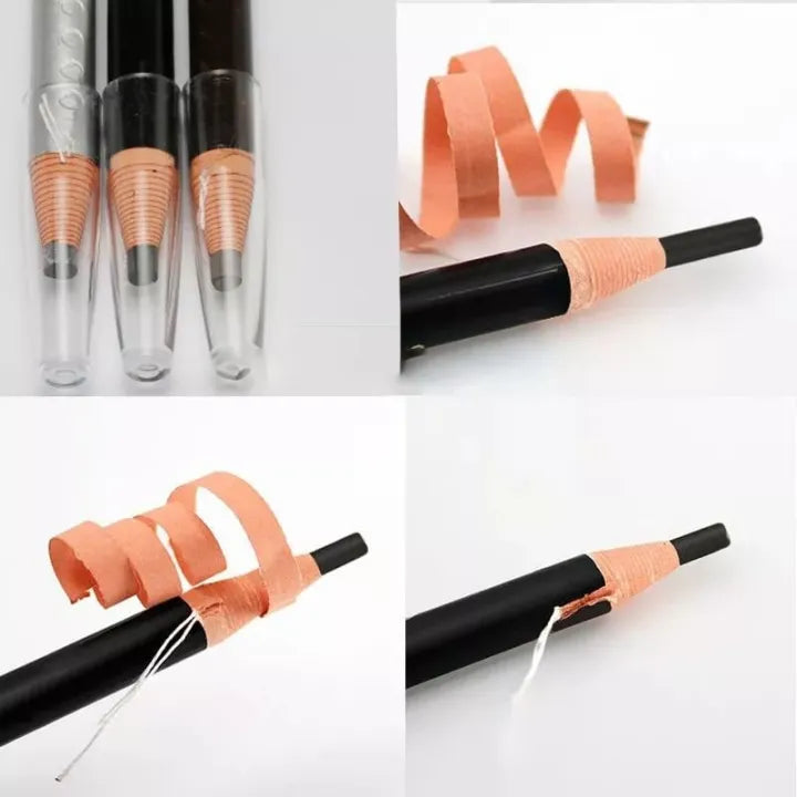 Waterproof Eyebrow Pencil showcasing a swatch of the smooth and even coloring for perfect brows.