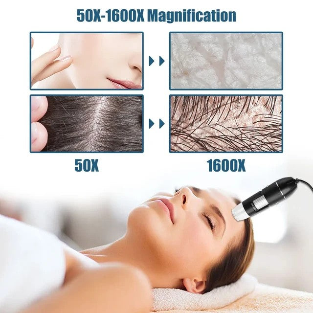 High resolution SD Cosmetics Care Dermascope, 1000x zoom suitable for various inspections like skin and PCB.