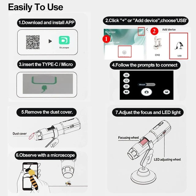 SD Cosmetics Care Dermascope with photo and video capability, perfect for documenting skin examinations and more.