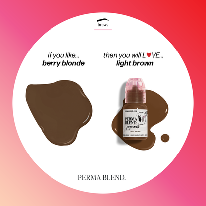 Permablend Light Brown Permanent Makeup Pigment, Artist-Grade PMU Ink For Brows - SD Cosmetics Care