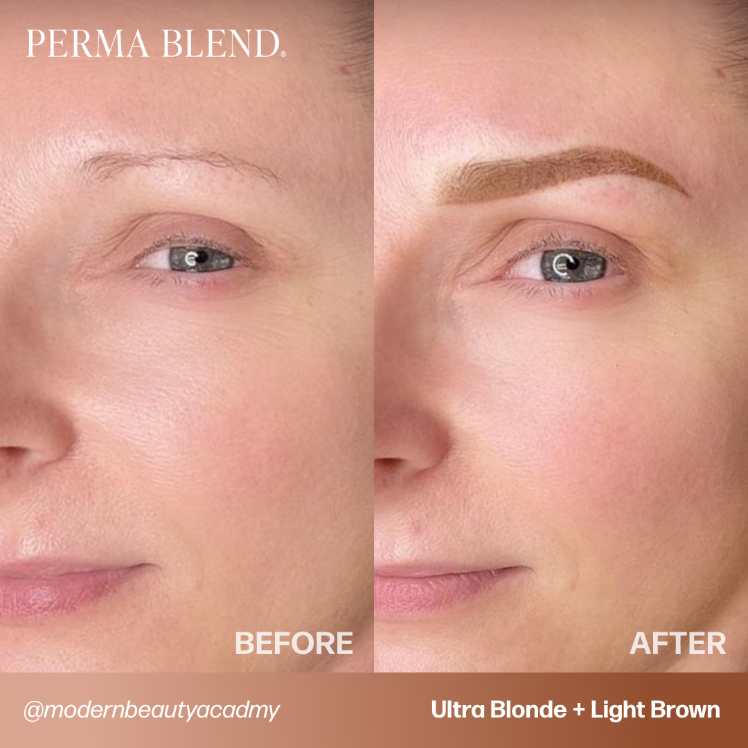 Permablend Light Brown Permanent Makeup Pigment, Artist-Grade PMU Ink For Brows - SD Cosmetics Care
