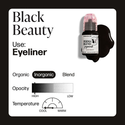 Permablend Black Beauty 15ml - High Opacity Vegan Eyeliner Pigment for Custom Looks - SD Cosmetics Care