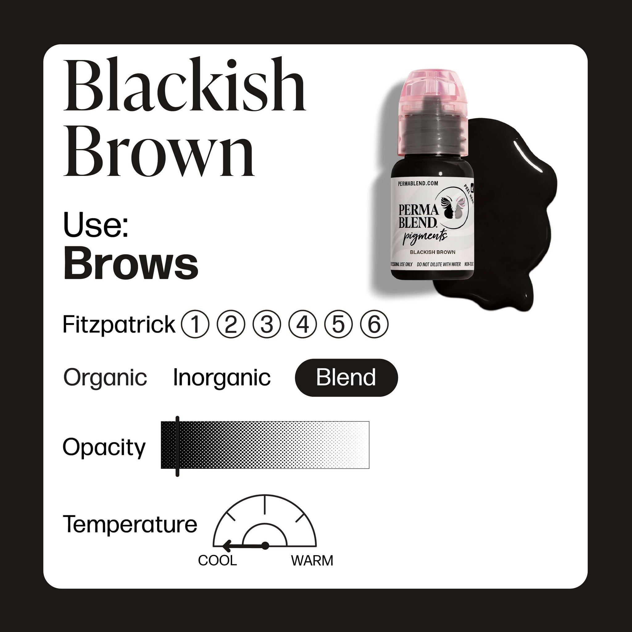 Permablend Blackish Brown for Eyebrow Permanent Makeup - SD Cosmetics Care
