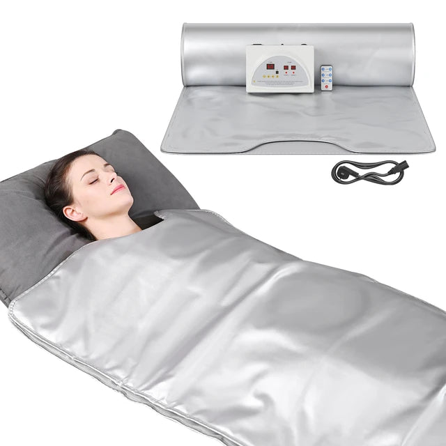 Weight Loss Thermal Sauna Blanket showing its sleek design and functionality, great for detox with the Heating Blanket feature.