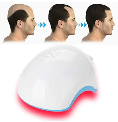 The SD Cosmetics Care Portable Laser Hair Growth Helmet showcasing its features and specifications, perfect for improving thinning hair.