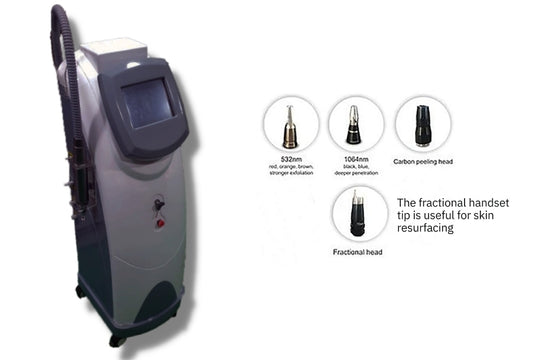 Picosecond laser Vertical Model showcasing advanced technology for effective tattoo removal and skin treatments, emphasizing its innovative features and high energy precise wavelengths.
