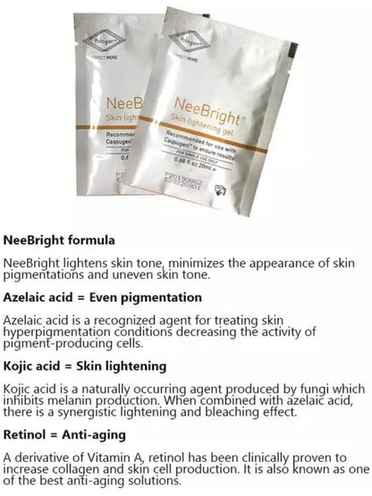two packets of neutright formula on a white background