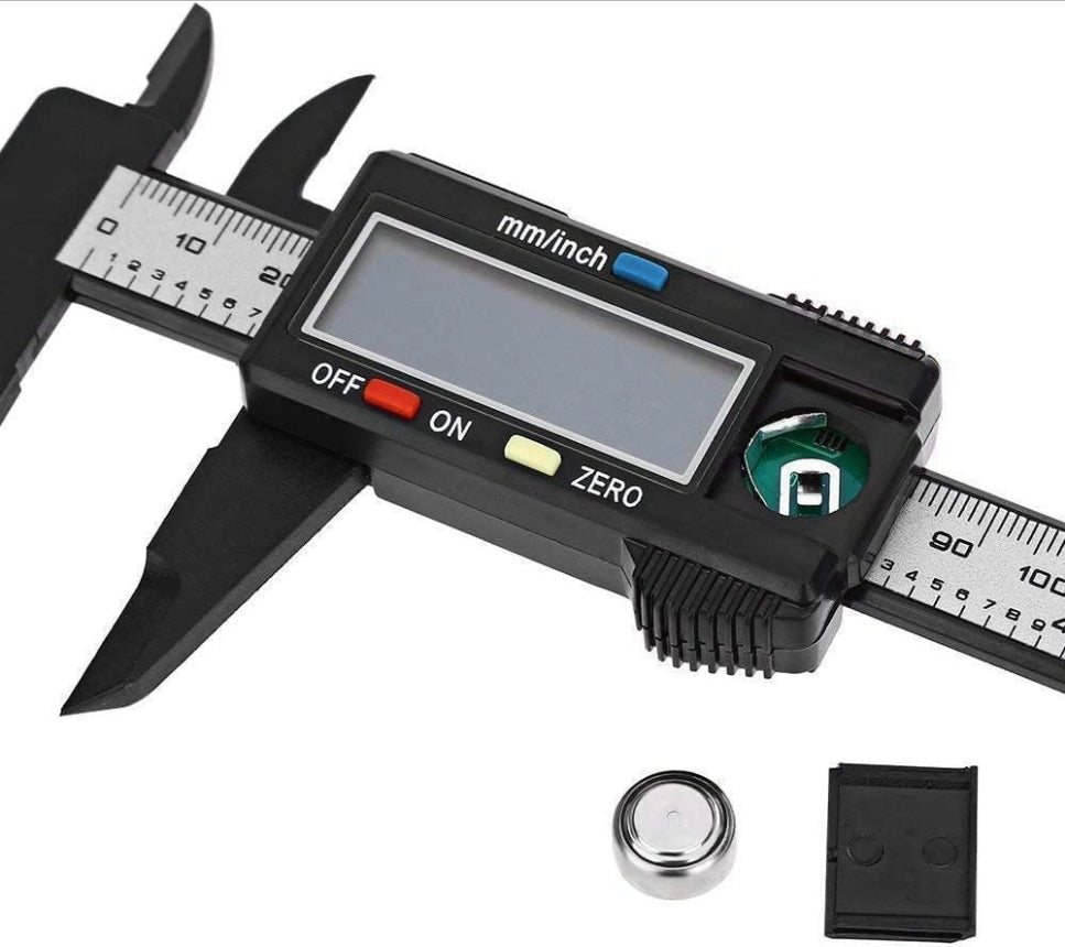 Digital Brow Measuring Tool in action with battery included, designed for easy and accurate eyebrow measurements.