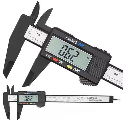 Digital Brow Measuring Tool with digital display reading 0.062 inches, showcasing its ease of use for beauty professionals.
