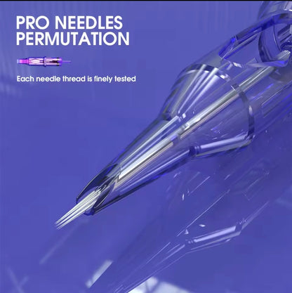 Pack of Mast Pro Professional Cartridges Tattoo Needles 3 Round Liner 0.25MM, highlighting effective use of Mast Pro Smp Professional Cartridges for permanent makeup.