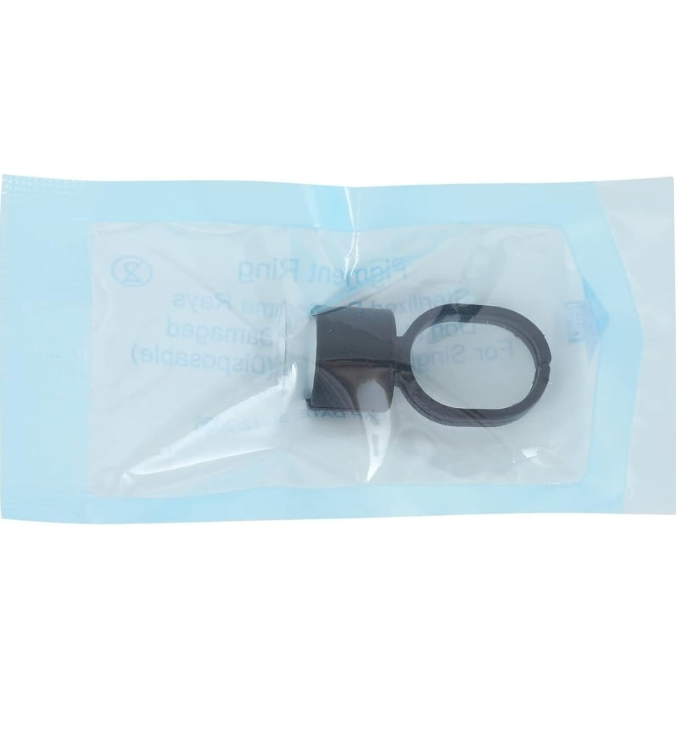 Tattoo Ink Ring Cups 10pcs with individual packaging, designed for professional eyebrow and lipstick tattoo procedures.