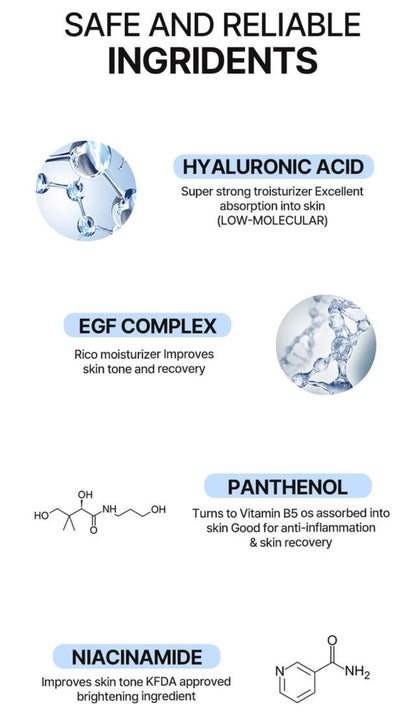 Dr. Drawing HY-Control Hyaluronic Aqua Solution Ampoule 35ml showing an application technique suitable for skincare routines.