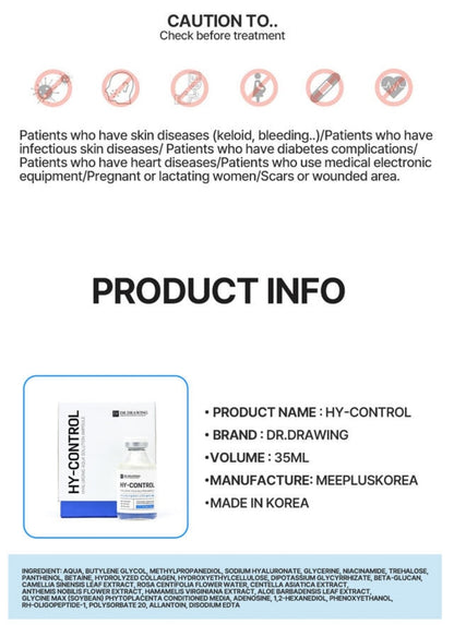 Dr. Drawing HY-Control Hyaluronic Aqua Solution Ampoule 35ml in a lifestyle setting, appealing to skincare enthusiasts.