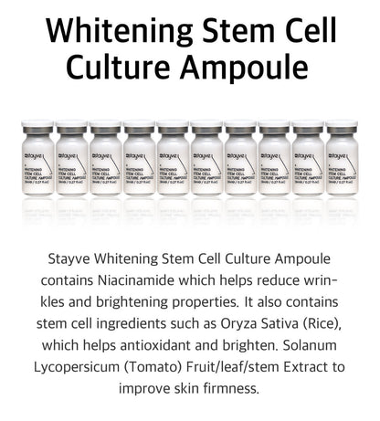 Korean Stayve Whitening Stem Cell Culture Ampoule 8ml 1 vial - SD Cosmetics Care