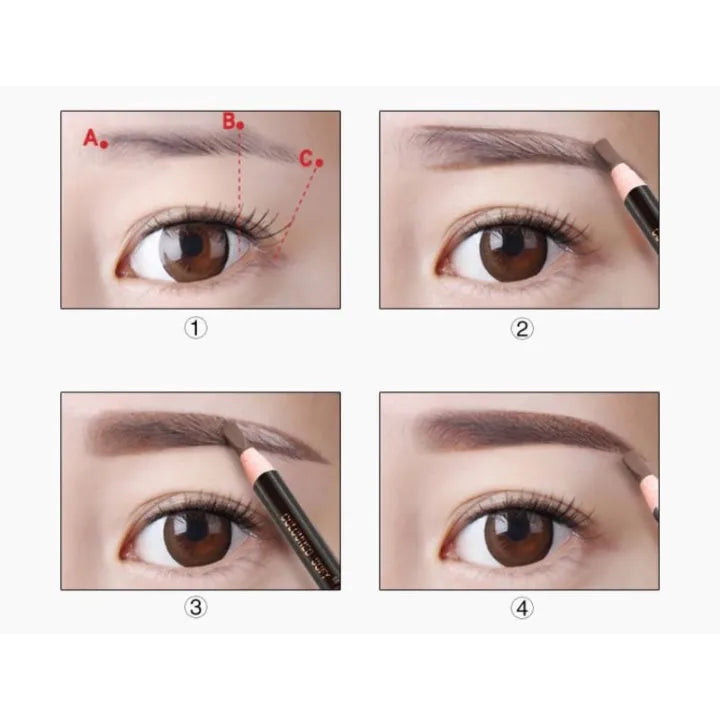 Waterproof Eyebrow Pencil set, perfect for achieving a natural and beautiful eyebrow look.