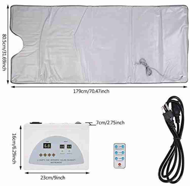 Weight Loss Thermal Sauna Blanket folded neatly, highlighting the high-grade PU material used in this premium Heating Blanket.