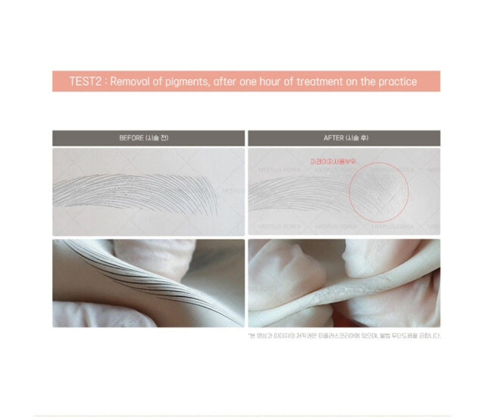 Dr. Drawing Color Eraser in action - Top Pigment Color Eraser for flawless brow corrections.