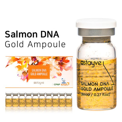 Stayve Salmon DNA Gold Ampoule 8ml 1 vial - Luxurious Anti-Aging Serum with Collagen Boost & Radiance - SD Cosmetics Care
