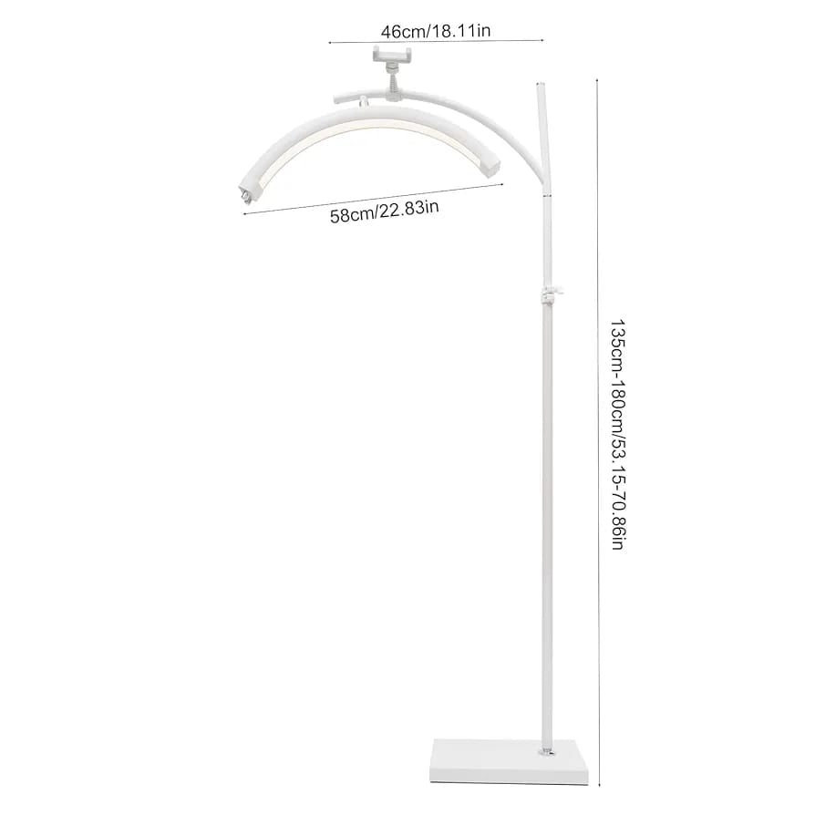 Moon Light Adjustable LED Floor Lamp For Clinic & Salon, 3 Color Settings, Salon Clinic - SD Cosmetics Care