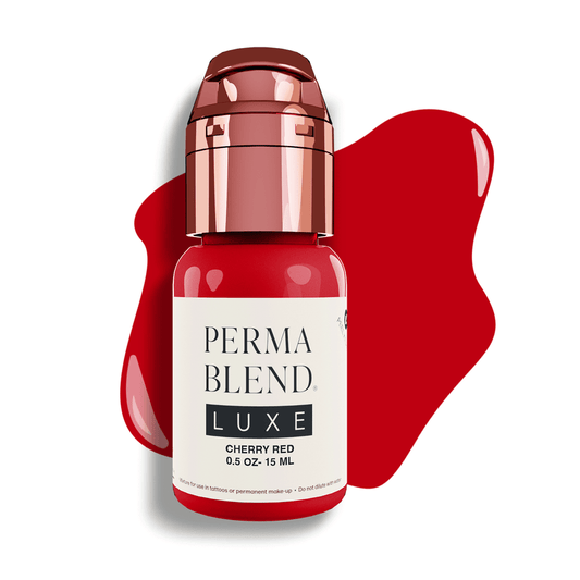 Using Permablend LUXE - Cherry Red in a professional setting, showcasing its versatility and cruelty-free formulation.