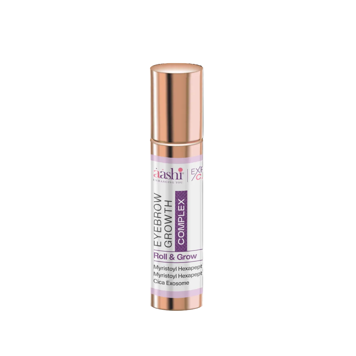 Aashi Eyebrow Growth Complex 10ml bottle showcasing the nourishing formula for fuller eyebrows. Designed for hair regrowth, this Eyebrow Growth Complex helps enhance brow density and thickness naturally.