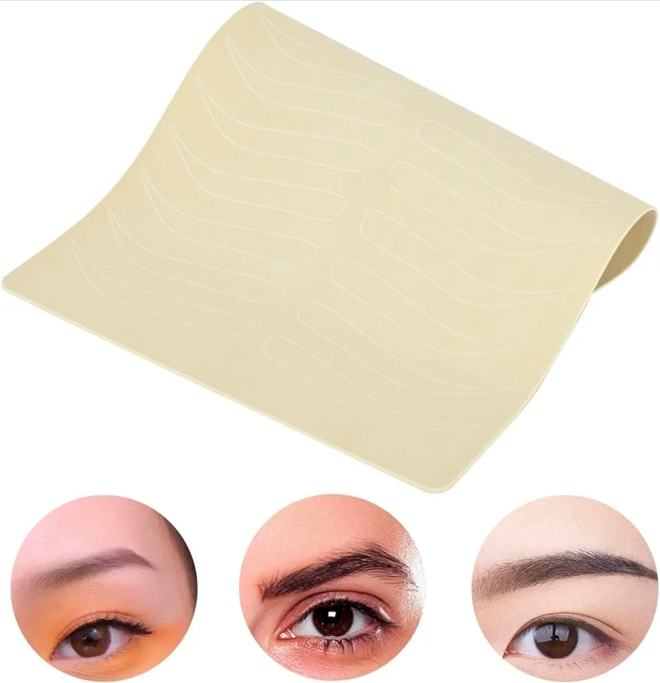 Eyebrow Tattoo Practice Skin Silicone Fake Tattoo Training Microblading Practice Skin For Makeup Microblading Eyebrow and Beginners 1 sheet - SD Cosmetics Care
