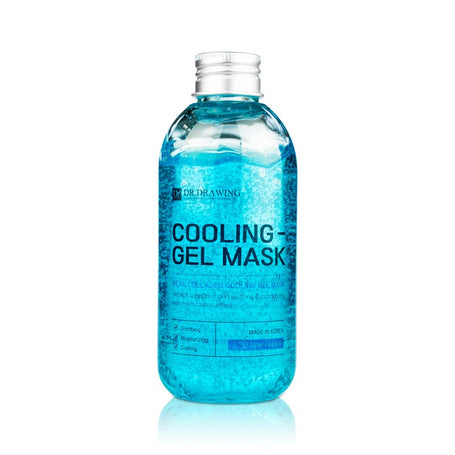 Ingredients of the Dr. Drawing Cooling Collagen Mask, emphasizing microcollagen powder for skin elasticity.