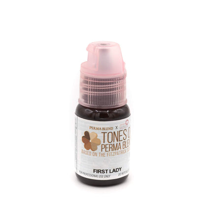 Permablend First Lady Fitz 5-6 Pigment 15ml bottle for permanent makeup eyebrows.