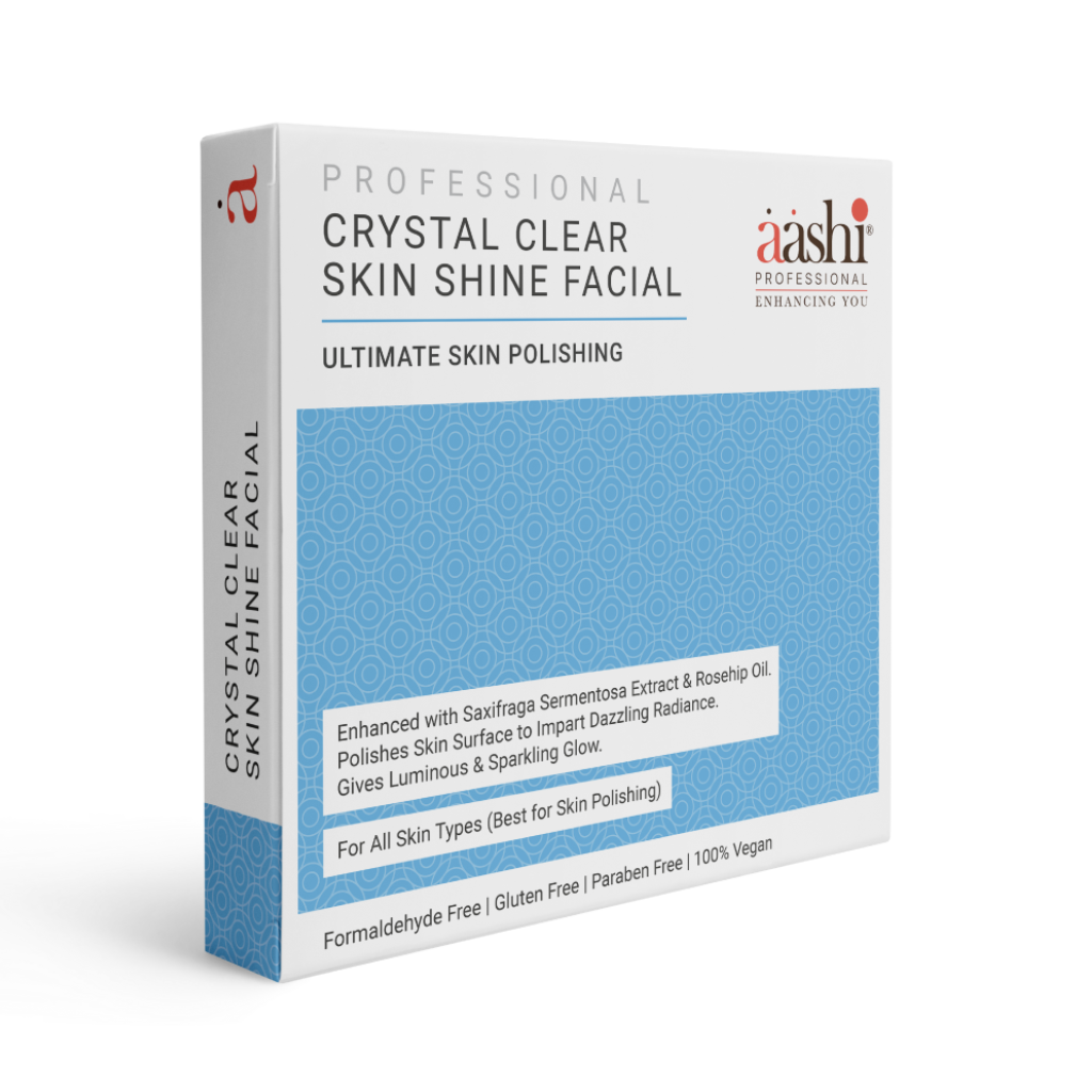 Aashi Crystal Clear Skin Shine Facial - Rejuvenating Treatment for All Skin Types with Rosehip Oil - SD Cosmetics Care