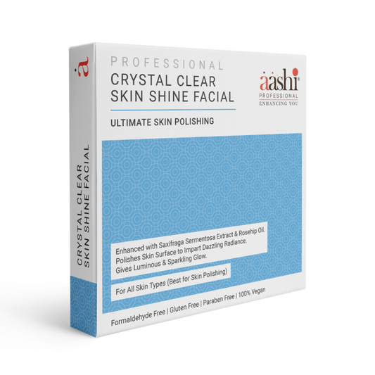 Aashi Crystal Clear Skin Shine Facial - Rejuvenating Treatment for All Skin Types with Rosehip Oil - SD Cosmetics Care