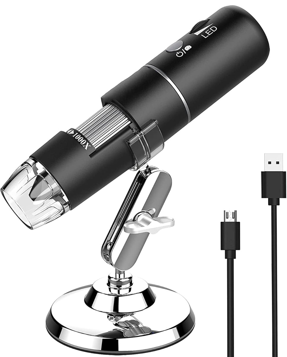 Wireless Digital Dermascop Handheld USB HD Inspection Camera 50x-1000x Magnification with 8 LED Lights - SD Cosmetics Care