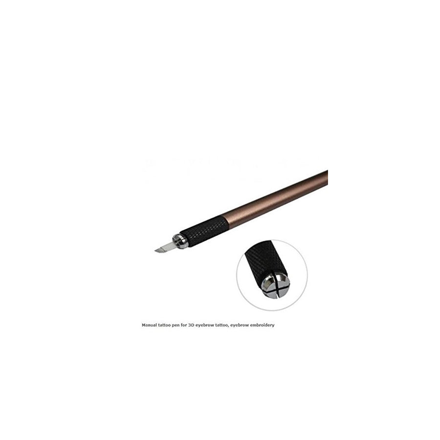 Goochie Microblading Mannual Pen For Tattoo Permanent Makeup with a secure cross-lock pin for holding Microblading blades during Microblading Mannual pen and Microblading pencil procedures