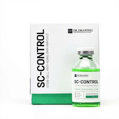 Professional use of Dr. Drawing SC CONTROL Serum 35ml during a microneedling session.